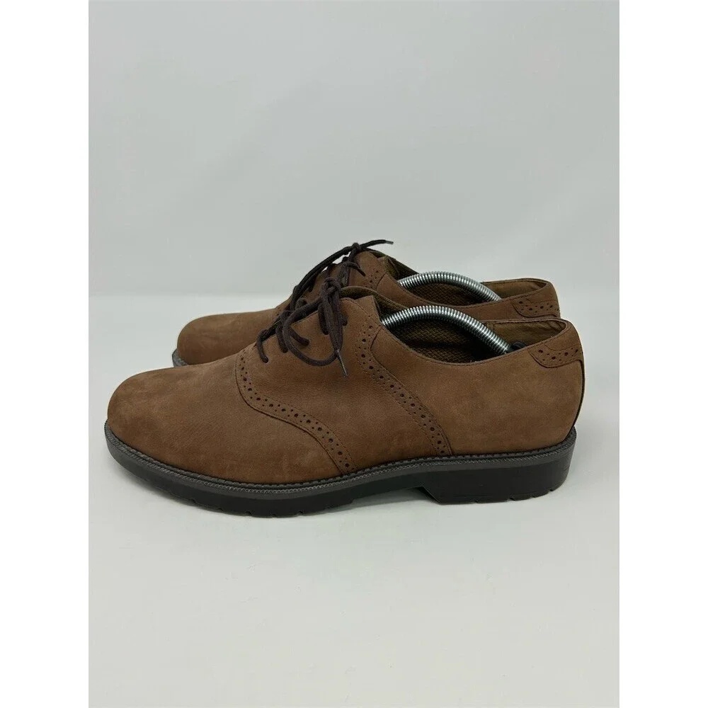Dockers Men's Brown Wingtip Brogue Oxford Dress Shoes Lace Up Lug Sole Size 12